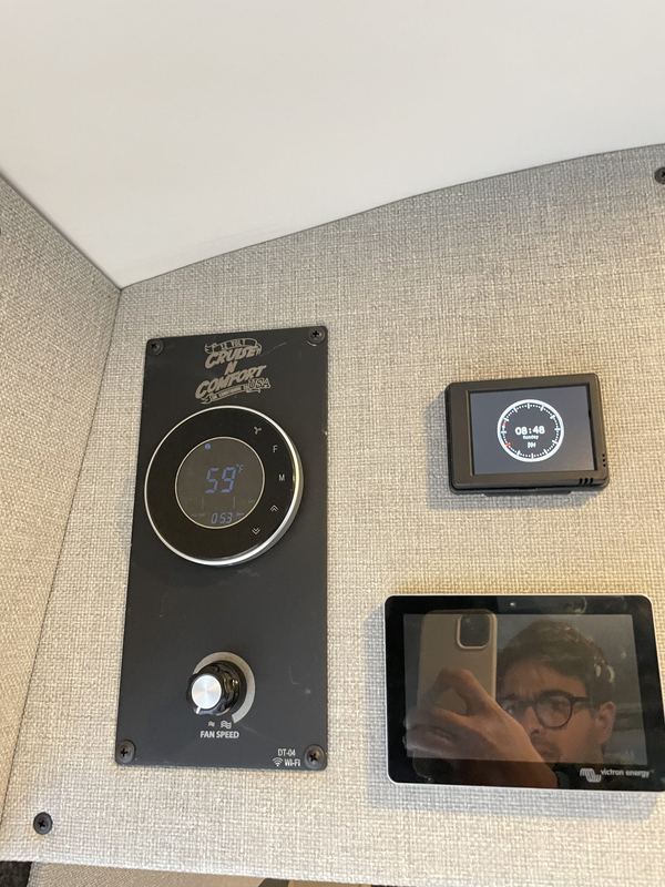 Wall-mounted heater control and touchscreen system monitor